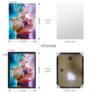 Póster de Anime 3D Personalizado al por Mayor, Imagen Lenticular 3D de Manga Japonesa, Dragon Ball Z, Saint Seiya, Goku, Wukong, Super Three, Vegeta - Product Image 5
