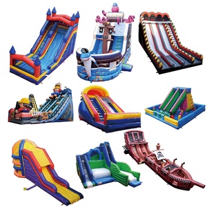 Ngoài trời Kid dành cho người lớn bên nhảy bouncy lâu đài trượt nước trượt <span class=keywords><strong>Inflatable</strong></span> trượt nước cho hồ bơi bơm hơi trượt nước - Product Image 1