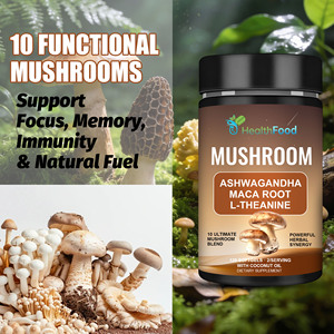 Choix Populaire : Gélules de Champignons (Ashwagandha, Racine de Maca, L-Théanine, Crinière de Lion, Reishi) pour le Soutien de la Concentration, de la Mémoire et Antioxydant - 120 Gélules - Product Image 2