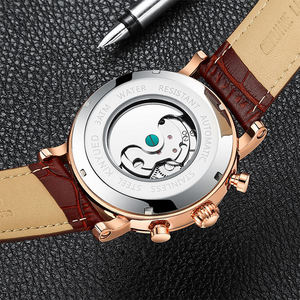 KINYUED Innovador Tourbillon Diamante Patrón Incrustaciones Diamante Escala Fase <span class=keywords><strong>Lunar</strong></span> Hueco Mecánico Reloj Business Elite - Product Image 6