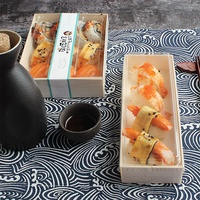 Custom Logo Houten Food Box Sushi Snacks Fruitschotel Creatieve Diy Massief Hout Opbergdoos