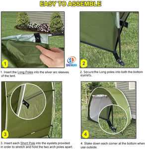 <span class=keywords><strong>Cubierta</strong></span> de bicicleta para exteriores, tienda de almacenamiento para 2 bicicletas, con revestimiento de plata, impermeable, Oxford, cobertizo plegable para bicicleta, refugio para Camping - Product Image 5