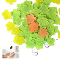 Savon en papier multicolore en forme de petite étoile hydratant et à dissolution rapide, en tranches florales, pour enfants, vente en gros d'usine