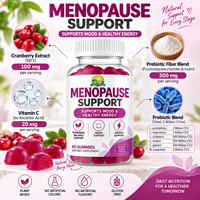 Compléments alimentaires en gommes pour le soutien hormonal féminin, la ménopause, les sueurs nocturnes, les bouffées de chaleur, la relaxation et l'amélioration de l'humeur pour femmes