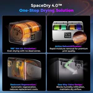 Séchoir à filament Creality SpacePi X4 pour 4 rouleaux, boîte de séchage pour imprimante 3D avec écran tactile LCD et fonctionnement à une touche - Product Image 6
