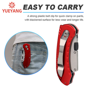 Dao gấp đa năng YUEYANG, chất liệu kim loại, cán hợp kim nhôm, lưỡi dao SK5, lưỡi dao thay thế, có thể tùy chỉnh OEM - Product Image 5