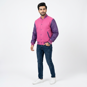 Winter New FINER THREADS Breathable Varsity <b>Baseball</b> <b>Jacket</b> <b>Men</b> Loose Casual Coat Print Pattern Nylon/Cotton - Product Image 1