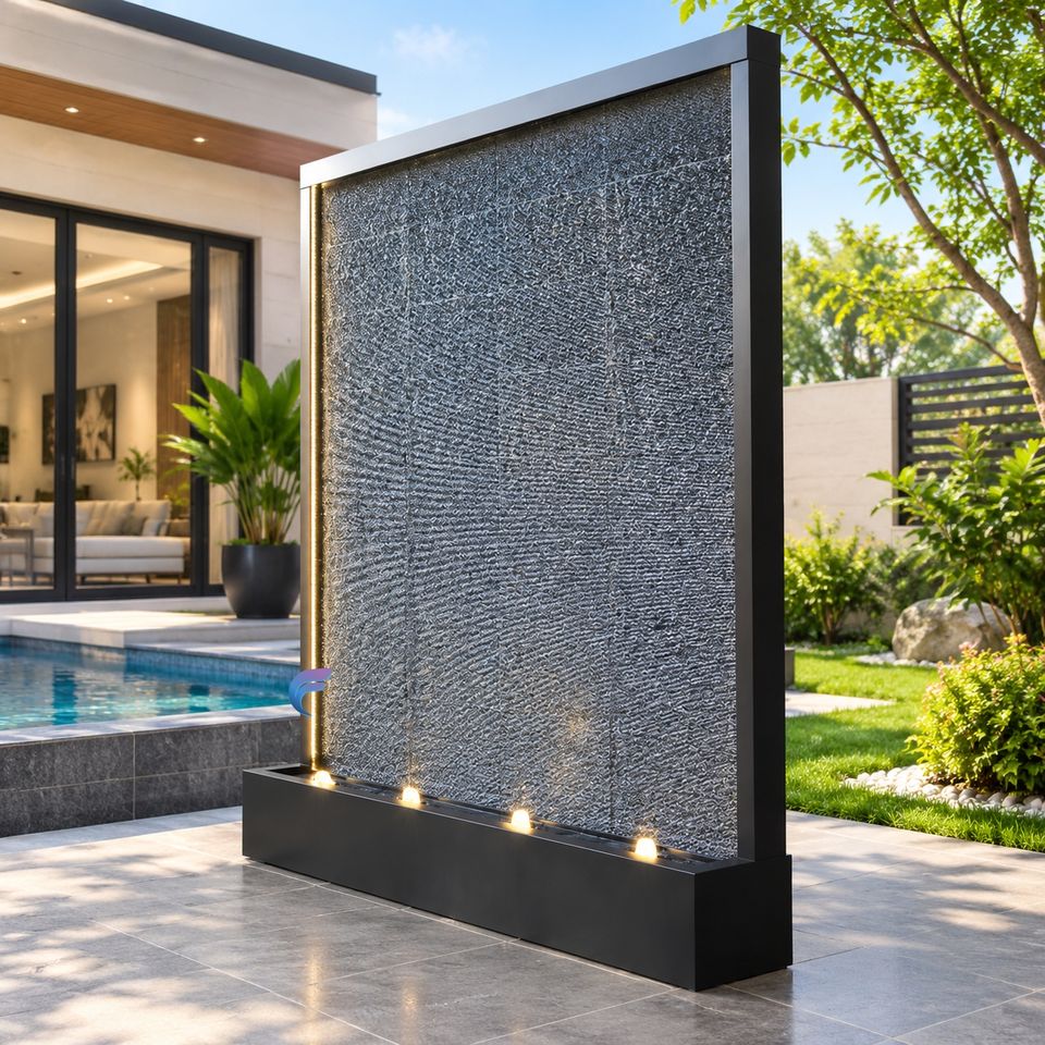Stone Partition Screen Artificial Cultured Stone Rectangle Modern Waterfall Wall Panel ...