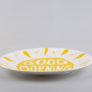 Plato de Melamina Personalizado Tamaño M con Diseño Impreso de Buenos Días, Bandeja para Servir - Product Image 1