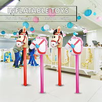 Bâton gonflable créatif et amusant en plastique pour enfants, idéal pour les fêtes à thème cheval, les anniversaires, les Noëls, les remises de diplômes, imprimé en 4 couleurs