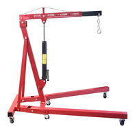 Grue de levage hydraulique pliable de 2 tonnes pour moteur, grue d'atelier avec levier facile pour le chargement et le levage de moteurs de véhicules