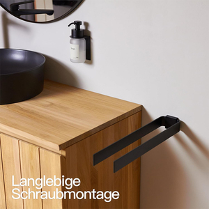 42cm Black Iron Vintage Wall Mounted Bathroom <strong>Towel</strong> Holder <strong>Rail</strong> Kitchen Double <strong>Towel</strong> Hotel Bar Rack - Product Image 3