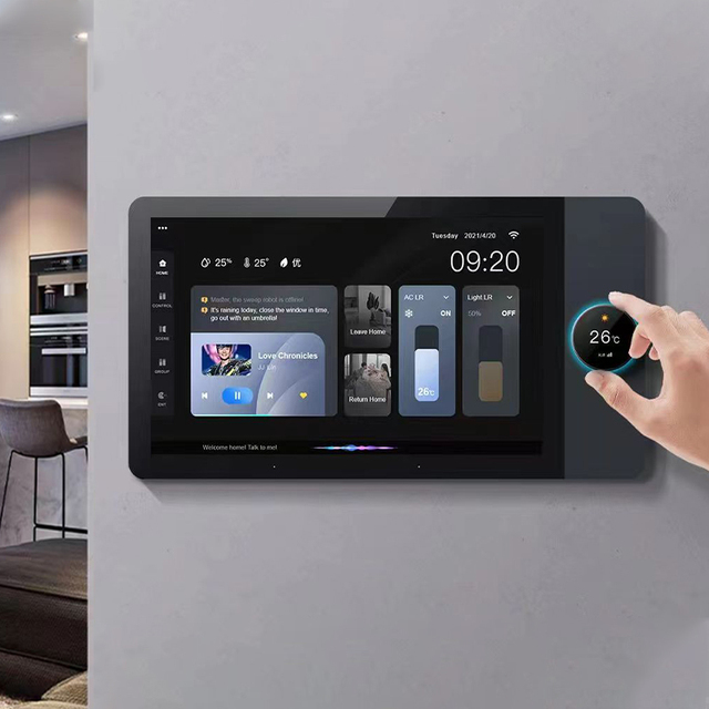 2026 Tuya Smart Home Zigbee Gateway Wifi Zigbee Smart Control Panel 8 Inch Multi-Function Music Wall Touch Screen Tuya Center
