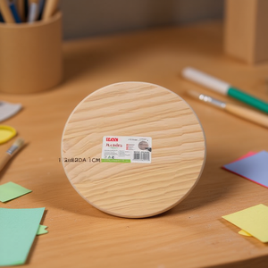 Base in Legno Ilan Rotonda 25 Cm Spessore 1 Cm per Artigianato e Decorazione - Product Image 3