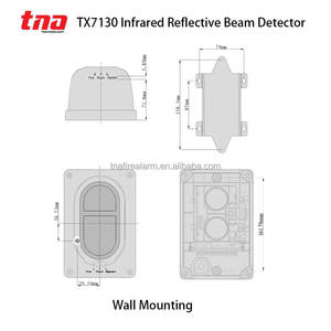 גלאי עשן קרן לייזר מודשתי 100 מ 'טווח מקורה ce עבור ul lpcb (lipcb) ‎ 54 מערכת אזעקה אש מוסמך - Product Image 2