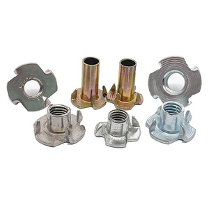 M4 M6 Din1624 inserto in legno a quattro griffe dado a t <span class=keywords><strong>3</strong></span> poli 4 poli dado a t per mobili - Product Image 2