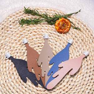 Spilled Coffee PU Leather <b>Bookmarks</b> Creative Funny Reusable Leather <b>Bookmarks</b> for Book Lovers Factory Wholesale - Product Image 2