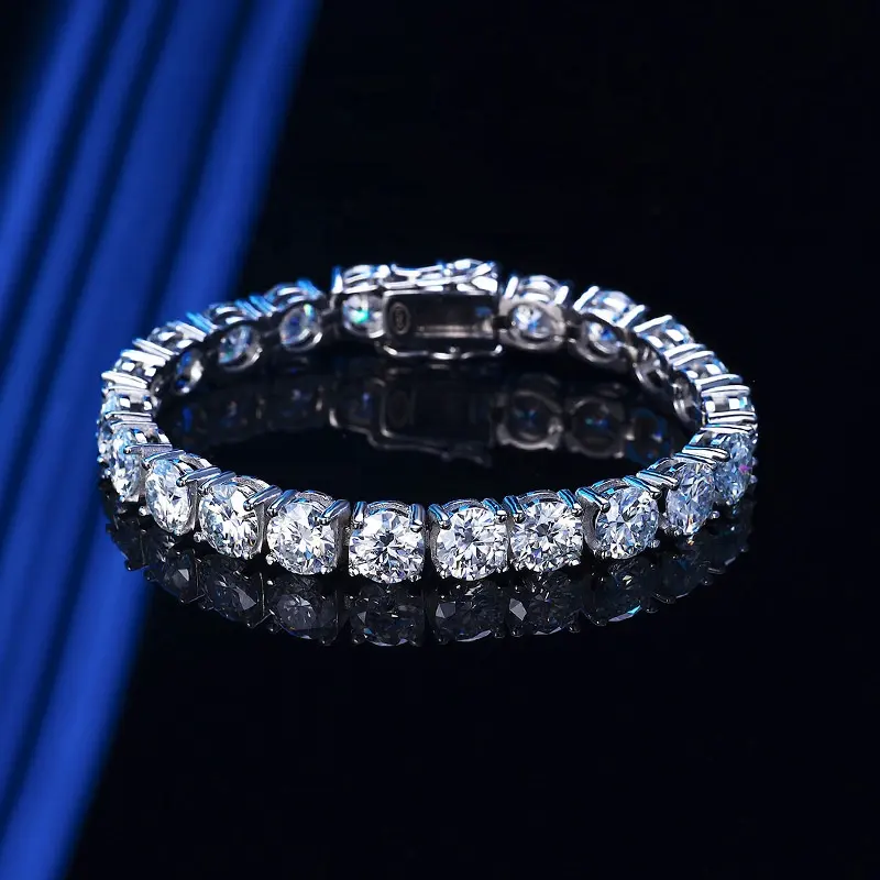 Yinzheng gelang perhiasan perak 925 DEF vvs moissanite perhiasan harga grosir gelang perhiasan mode