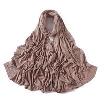 Nouveau Voile Jersey Premium Couleur Unie à Strass Luxe 2025