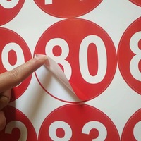 Étiquettes numérotées personnalisées en PVC autocollantes 1-10000, imperméables, brillantes, en rouleau, pour la promotion en supermarché et l'utilisation en épicerie
