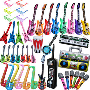 Instrumentos Musicales Inflables <span class=keywords><strong>de</strong></span> PVC para Fiestas Infantiles, Micrófono Inflable <span class=keywords><strong>de</strong></span> Juguete, Personalizados al por Mayor, <span class=keywords><strong>de</strong></span> 24 cm y 35 cm - Product Image 1