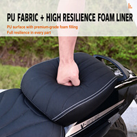 Compatible avec la moto VOGE CU250, coussin de siège arrière épaissi, élargi, imperméable, antidérapant en PU