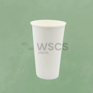 Vaso de papel blanco liso diseñado con material duradero de calidad alimentaria para un servicio confiable de bebidas frías y calientes Proveedor indio - Product Image 5