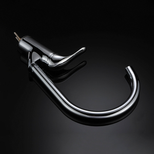 Robinet de cuisine monocommande chromé avec douchette extractible et cache-trou - Product Image 5