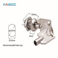 HABOO Interrupteur à clé métallique extérieur 12 mm pour vélo électrique et volet roulant HB001