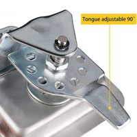 Loquet à palette à compression en T pliable en acier inoxydable poli 304 pour remorque, camping-car, camion, boîte à outils et tiroir de UTE