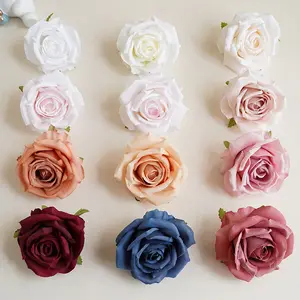 Cheap Price Custom High Quality Modern Style Wedding Real Touch Artificial Flower Roses Head