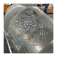 Panneau solide perforé pour façade en aluminium Découpe laser CNC Panneau solide en aluminium sculpté Placage d'aluminium à double courbure Mur-rideau