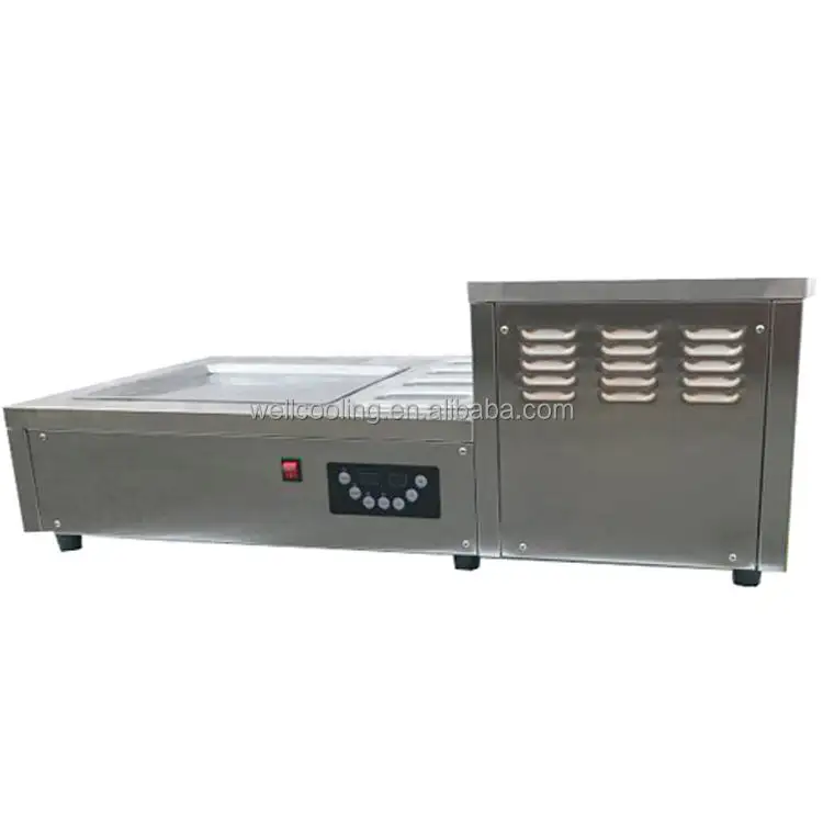 Counter Top Single Pan Convenient Flow Of Small Commercial Enterprises Quick-Frozen Ice Cream Roll Machine