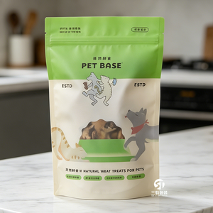 Custom Printed Pet Food Stand Up Pouch with Zipper <b>Window</b> Laminated Packaging Digital Print Service - Product Image 3