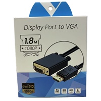 Câble DP vers VGA Mâle-Mâle 1,8m 1080P pour Ordinateur Portable, Téléviseur HD, Projecteur, Moniteur - Vente en Gros à Prix Abordable