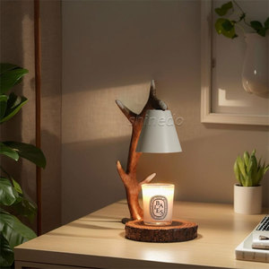 Enchufe de asta Retro en vela de dormitorio, aromaterapia moderna, escritorio romántico de lujo, atenuación continua, lámpara calentadora de velas de Metal moderna - Product Image 5