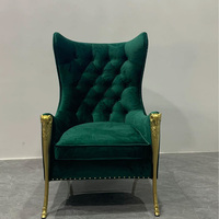 Wohnzimmer Lounge Sessel für Hotel Luxus Einzels itz Liege Sofa Stuhl Moderne Akzent Stühle Möbel Green Velvet Chair