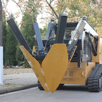 Machine de transplantation et d'élimination d'arbres HCN pour chargeuse compacte, idéale pour les opérations d'aménagement paysager et le retransplantation d'arbres