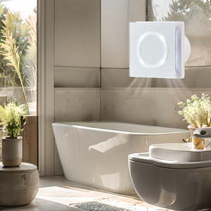 พัดลมดูดอากาศติดผนังสำหรับห้องครัว ห้องน้ำ โรงแรม พร้อมระบบตั้งเวลา - Product Image 6