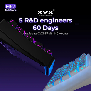 Teclado Mecánico XVX M67 <span class=keywords><strong>JadeStone</strong></span> Stellar White con Teclas IMD-Tech, 65% 67 Teclas, Hot-Swap, Gasket Mount, RGB |   Tri-Modo - Product Image 3