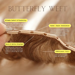 Extensiones de Cabello Humano Remy con Trama de Mariposa Twin Tab Genius Más Populares, Trama Plana XO Hole, Doble Trama Invisible Europea - Product Image 1