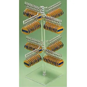 透明亚克力钥匙圈展示架台面亚克力钥匙扣支架台面Lucite钥匙圈展示架