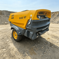 Compresseur d'air à vis diesel Atlas Copco XAS97 7 bar 5,3 m³/min 185cfm portable avec moteur Deutz pour usage industriel et de construction