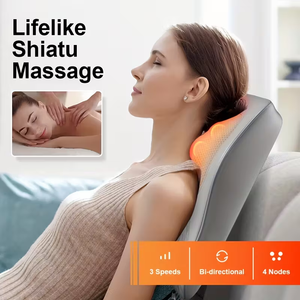 Upper Neck and <strong>Back</strong> <strong>Massage</strong> Machine with Heat Shiatsu <strong>Massage</strong> Products <strong>Back</strong> Massager for <strong>Back</strong> Pain - Product Image 4