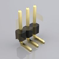 Connecteur de broches mâle à angle droit 90 degrés, pas de 2,54 mm, simple rangée, PZ254-1-6-W