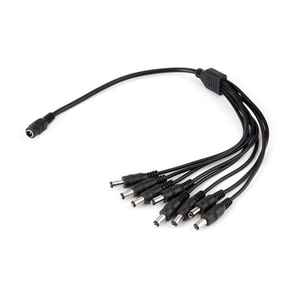 8 In 1 Dc Kabel 5.5Mm * 2.1Mm Mannelijk Naar Vrouwelijk Dc Voedingskabel 1 Tot 8 Splitter Kabel Voeding Voor <span class=keywords><strong>Cctv</strong></span> Systeem Camera - Product Image 1