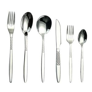 Ensemble de couverts en acier inoxydable de style méditerranéen classique, directement de l'usine, couteau, fourchette et cuillère - Product Image 1