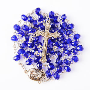 SUXUAN – collier chapelet, bijoux de mode islamique, chapelet, jésus, <span class=keywords><strong>Christ</strong></span>, croix, pendentif, perles en cristal, religieux, prix d'usine - Product Image 2