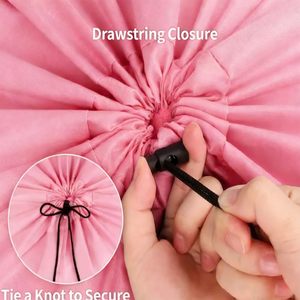 Sac de voyage extra large imprimé et lavable pour vêtements sales, organisateur de linge en nylon avec cordon de serrage pour le camping - Product Image 5