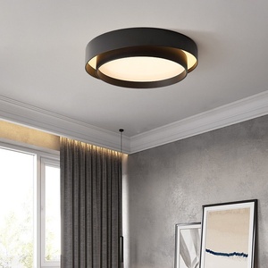 Plafonnier LED à spectre complet, protection oculaire, design anneau couleur grain de bois, anti-lumière bleue, Ra95, montage en surface pour chambre à coucher - Product Image 4